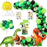 Jungle Dinosaur Globos Cumpleaños de Niños-Cumpleaños Decoraciones Torta de Dinosaurio Grande para Niño Cumpleaños Baby…